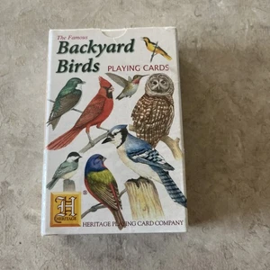 Cartas de juego Heritage Famous Backyard Birds ~ Baraja de cartas de póker con temática de pájaros NUEVA - Imagen 1 de 4