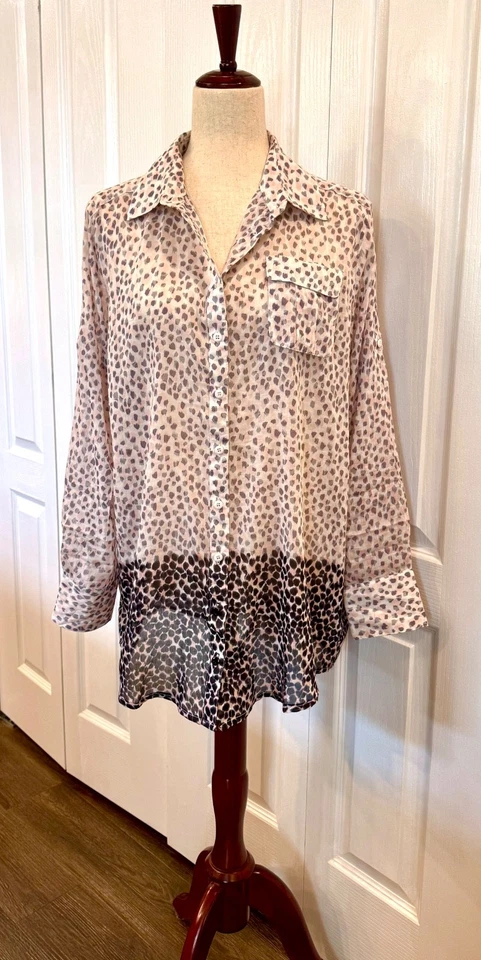 Camisa larga de seda y algodón para mujer, etiquetada talla 4 también se adapta a 6 y 8 de Walter Foto 1 de 4