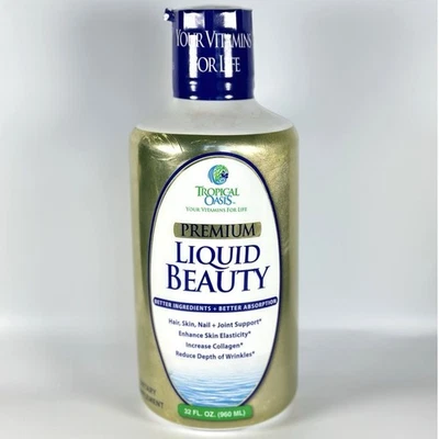 Tropical Oasis Premium Liquid Beauty Supplement 32oz EXP 11/2025 Sealed - Image 1 of 4