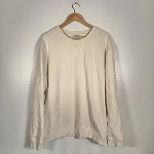 Sudadera Sunspel Jersey Algodón Blanco Crema XXL Hecha en Portugal - Imagen 1 de 6