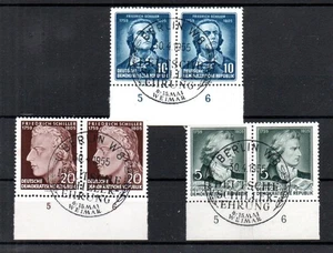 DDR 1955 Satz 464/66 Schiller in waagerechte UR Paare Ersttags gebraucht - Picture 1 of 1