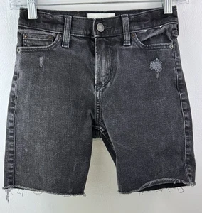 Abercrombie Kinder Jungen schwarz helle Waschung & leicht zerrissen Denim Shorts Größe 7/8 - Bild 1 von 2
