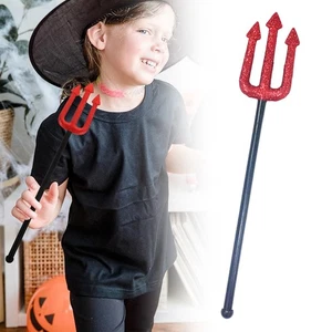 Halloween Devil Pitchfork Glitter Fork For Halloween Themed Prop Accessories - Picture 1 of 12