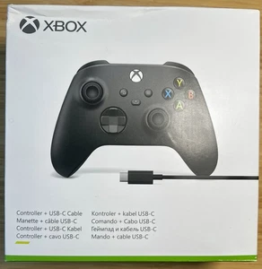 Microsoft Xbox Series X/S Xbox One Wireless Controller schwarz, plus USB-C Kabel - Bild 1 von 3