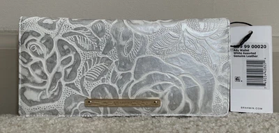 Cartera Brahmin ADY Delgada Doble Plegable Lthr BLANCA PLATA LYON Rosa Floral Surtida Nueva con Etiquetas Foto 1 de 4
