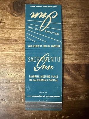 Cubierta de libro de cerillas vintage D972 Sacramento Inn California Hotel Motel Foto 1 de 2