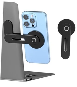 Upgraded Magnetic Phone Holder & Laptop Stand - Enhanced Magnetic Matte Black - Afbeelding 1 van 8