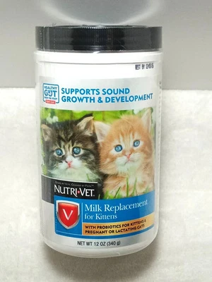 Reemplazo de leche Nutri-vet para gatitos leche en polvo gatito 12 onzas probióticos Foto 1 de 4