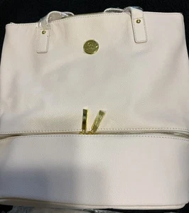 Joy Mangano Tote&Cosmetic Bag Blush In Color - Picture 1 of 9