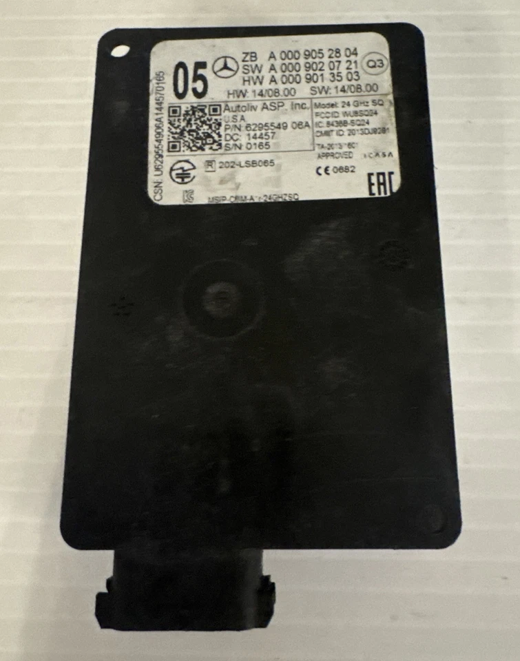 Sensor radar punto ciego Mercedes-Benz GLC 300 2017-2023 000-905-28-04 OEM K0194 Foto 1 de 4