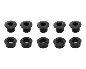 Alta Bike Bicycle Single Chainring Bolts M8 x 6mm - Set of 5 - Black - Picture 1 of 1