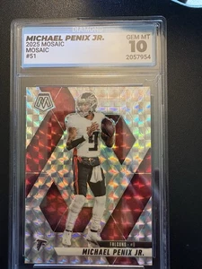 Mosaico de plata Michael Penix Jr #51 2025 gema con clasificación de diamantes como nuevo 10 - Imagen 1 de 2