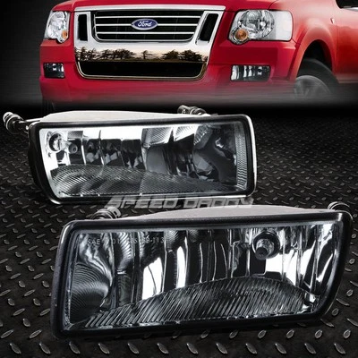 FOR 06-10 FORD EXPLORER SPORT TRAC SMOKED LENS BUMPER FOG LIGHT REPLACEMENT LAMP - Image 1 of 4