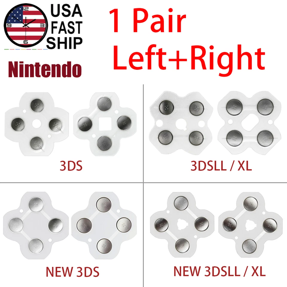 1 Pair ABXY Button Conductive Membrane For Nintendo 3DS LL /XL | New 3DS LL /XL - Image 1 of 4