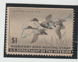 US Scott # RW12 -Federal Duck Stamp. MLH CV $40.00 - Picture 1 of 1
