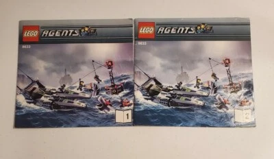   Lego Agentes Lancha Rápida Rescate 8633 Manual de Instrucciones Libro 1&2 SOLO  Foto 1 de 4