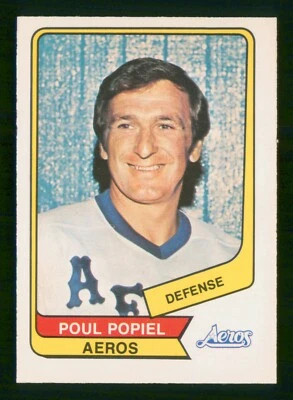 POUL POPIEL 1976-77 O-PEE-CHEE WHA 76-77 NO 27 EXMINT+  58200 - Image 1 of 2