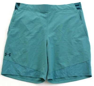 Pantalones cortos deportivos Under Armour verde azulado UA Vanish tejidos para hombre nuevos con etiquetas Foto 1 de 2