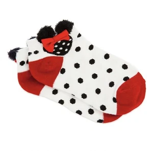 Disney Store Minnie Mouse Polka Dot Bow Kids Girls Socks S Small Shoe 5-9 - Picture 1 of 5