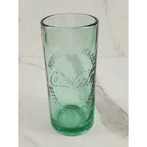 Coca Cola Drinking Green Glass Tall Heavy 2009 Bottling Co Atlanta 7" Vintage - Picture 1 of 11