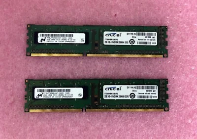 2 X 2GB MICRON  PC3-10600U  DDR3 1333 NON-ECC MEMORY MT8JTF25664AZ - 4GB TOTAL - Image 1 of 2
