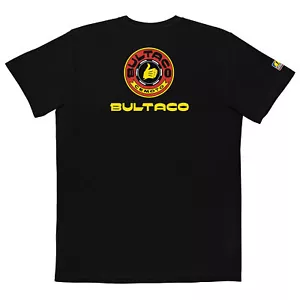 Bultaco Thumb & Cemoto Emblem (F&B) Pocket Moto Shirt (BUL004) - Picture 1 of 13