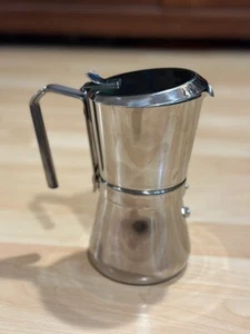 Giannina Giannini 6 Cup Stainless Steel Moka Pot Made Italy Screw Free No Box - Picture 1 of 10