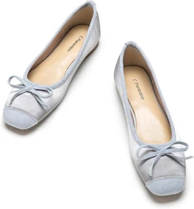 C.Paravano Women's Flats with Bowknot | Casual Slip On Dress Shoes | Comfortable - Picture 1 of 5