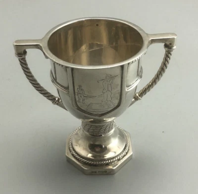 Antique Silver Golf Trophy Walker & Hall Sheffield 1940 132g AALZX - Image 1 of 4