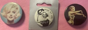 3 pinback MARILYN MONROE pin-back GENTLEMEN PREFER BLONDES button - Picture 1 of 4