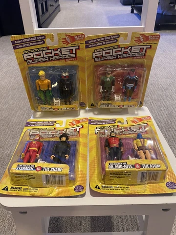 DC Comics Pocket Super Heroes Series 1 Lot Of 4 DC Direct 2002 (Sealed) Cover
