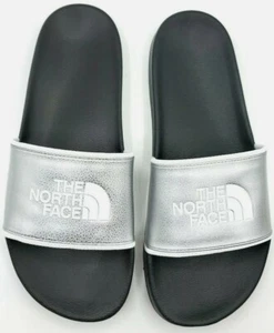 North Face Base Camp Men's Sidle II Space Metallic US Sz 14 Silver Slides Shoes - Picture 1 of 6