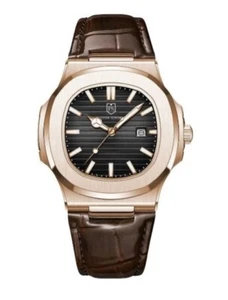 MEN'S FRANK SCHMIDT AMBASSADOR WRIST WATCH FEATURING BLACK TEXTURED DIAL W/R3ATM - Picture 1 of 2