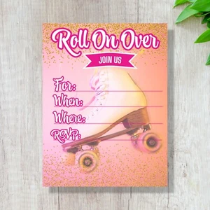 Roller Skating Roller Blading Birthday Party Invitations Pack Of 10 - Picture 1 of 1