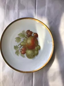 Vintage Schumann Arzberg Germany Porzellan Salatteller Obstmotiv Goldrand 7,5 - Bild 1 von 2