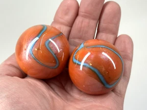 2 MAMMOTH 1 5/8" VALKYRIE (Seahorse) Marbles Glass Massive 42mm HUGE - Picture 1 of 4