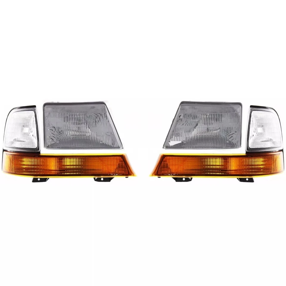 Headlight Kit For 1998-2000 Ford Ranger Left & Right Side with Corner Lights Set Foto 1 de 4