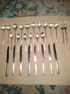 1938 Harmony Silverplate Set/Extra Flatware Wm A Rogers Re-inforced Oneida - Picture 1 of 7
