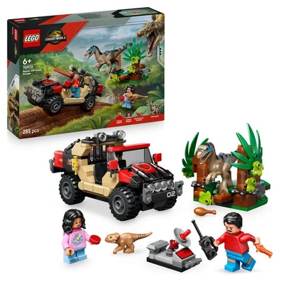 LEGO Jurassic World Raptor Off-Road Escape Dinosaur Toy - incl. 2 Dino Figures, - Image 1 of 4