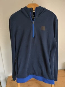Sudadera con capucha de golf Adidas Adicross para hombre pequeña azul - Imagen 1 de 7