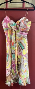 Vestido sin mangas vintage An Original Milly Of New York Y2K 100 % seda para mujer talla 6 - Imagen 1 de 10