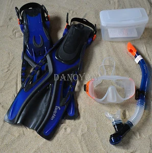 Profi Tauch und Schnorchelset Delphin Schnorchelflossen  Tauchmaske 38 -45 - Bild 1 von 2