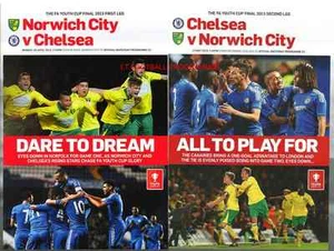 * NORWICH CITY v CHELSEA - 2013 FA YOUTH CUP FINAL - PROGRAMMES FROM BOTH LEGS * - Picture 1 of 1