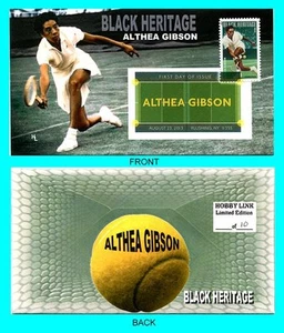Funda Althea Gibson primer día con cancelación de color tipo 2 - Imagen 1 de 1