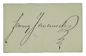 RARE! “Renowned Czech Actress" Fanny Janauschek Hand Signed 2X3.25 Card - Picture 1 of 1