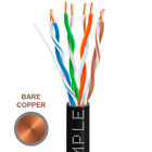 Cat5e 1000ft Riser Ethernet Cable Black Solid Bare Copper CMR 24AWG