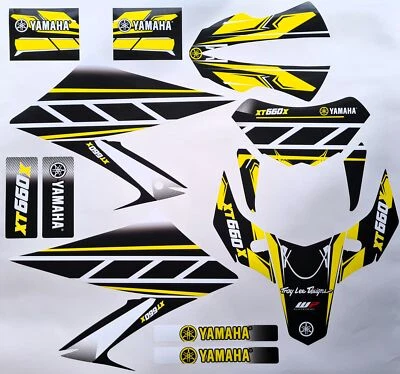 4MOTO24 Yamaha XT660 X 2006 - yellow Speed Factory DEKOR DECAL KIT Aufkleber Verkleidung