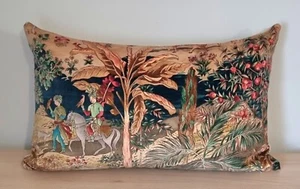 GP & J Baker Ramayana Velvet Indigo/Red Cushion Cover 35x55 cm - Picture 1 of 3
