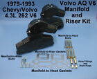 VOLVO PENTA V6 4.3L EXHAUST MANIFOLD RISER KIT 856894 857037 1985-1993 CHEVY GM 