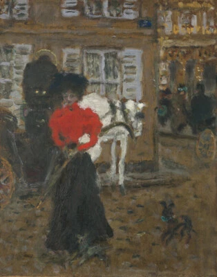 Impresión en lienzo Pierre Bonnard en la calle La mujer con la sombrilla # 6328 Foto 1 de 4